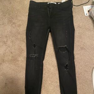 Hollister Black Ripped Jeans